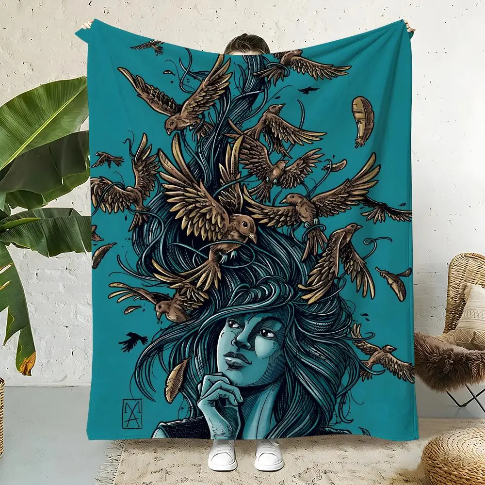 

Artist M-MarceloAnache Throw Flannel Throw Blanket,Bed Home Office Nap Blanket Travel,Camping,Picnic Blanket Soft Decor