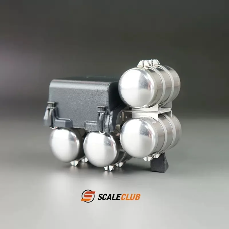 Scaleclub Model Tractor Truck 1/14 Truck Tractor For Scania Upgraded Metal Battery Box Gas Tank Four Gas Tanks