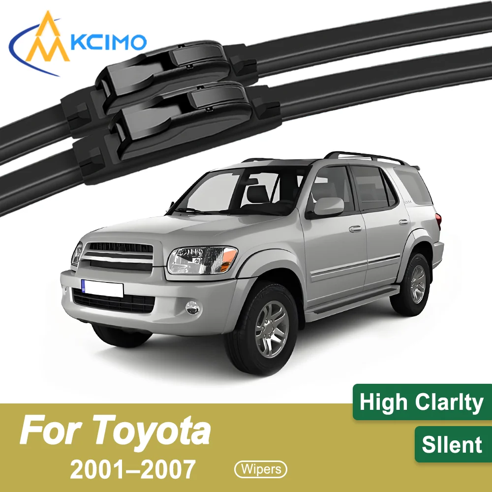 

Комплект из 2 щеток превосходного стеклоочистителя для Toyota Sequoia XK30/XK40 2001–2007 гг., всесезонная, прочная, тихая, протирка, бесперебойная видимость