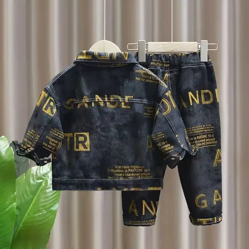 New Spring Autumn Baby Clothes Suit Boys Outfit Sets Korean Baby Boys Coat + Pants Sets Children's Set 2 To 9 years Kids Outfits