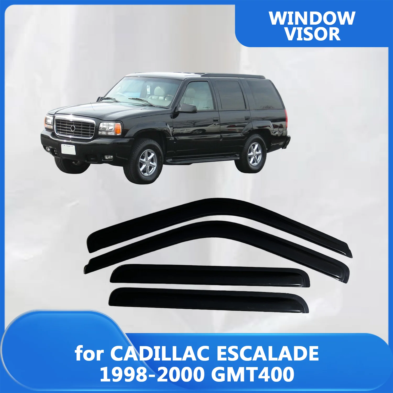 

Window Visor for CADILLAC ESCALADE 1998 1999 2000 GMT400 Wind Deflectors Rain Guards Door Visor Vent Shades Rain