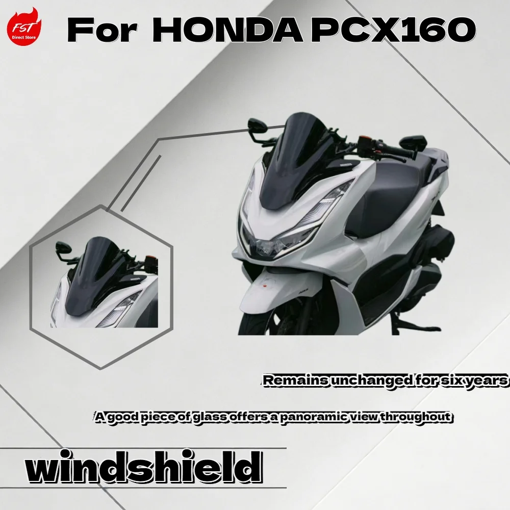 

For Honda PCX160 Modified Cuttlefish Style Windshield Smoke Racing Sport Wind Screen