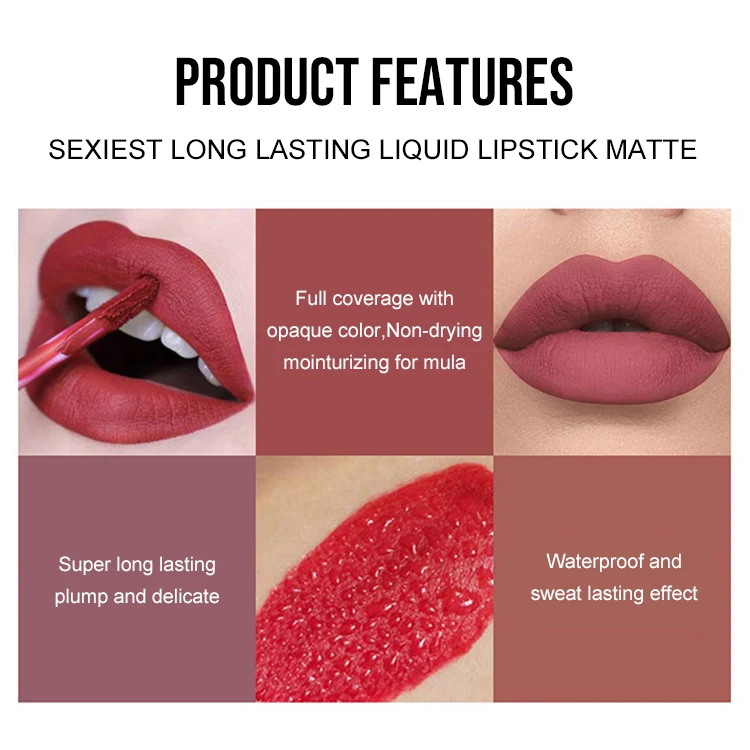 Wholesale Lip Gloss Custom Logo Private Label No Brand Custom Lipgloss Tube No Logo Lipstick Vendor