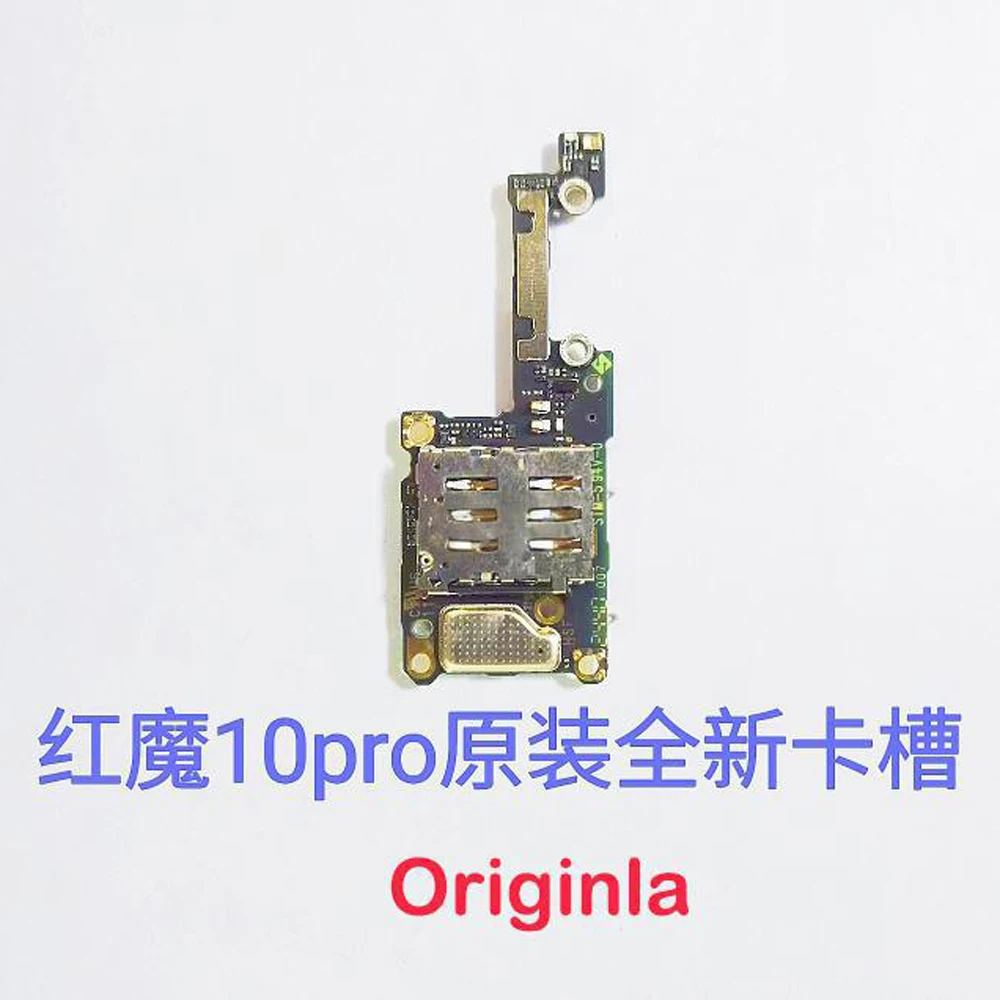 For Redmagic 10 pro plus SIM Card Slot Tray Holder Reader Socket Board Microphone Plate Phone Flex Cable Red magic 10 pro plus