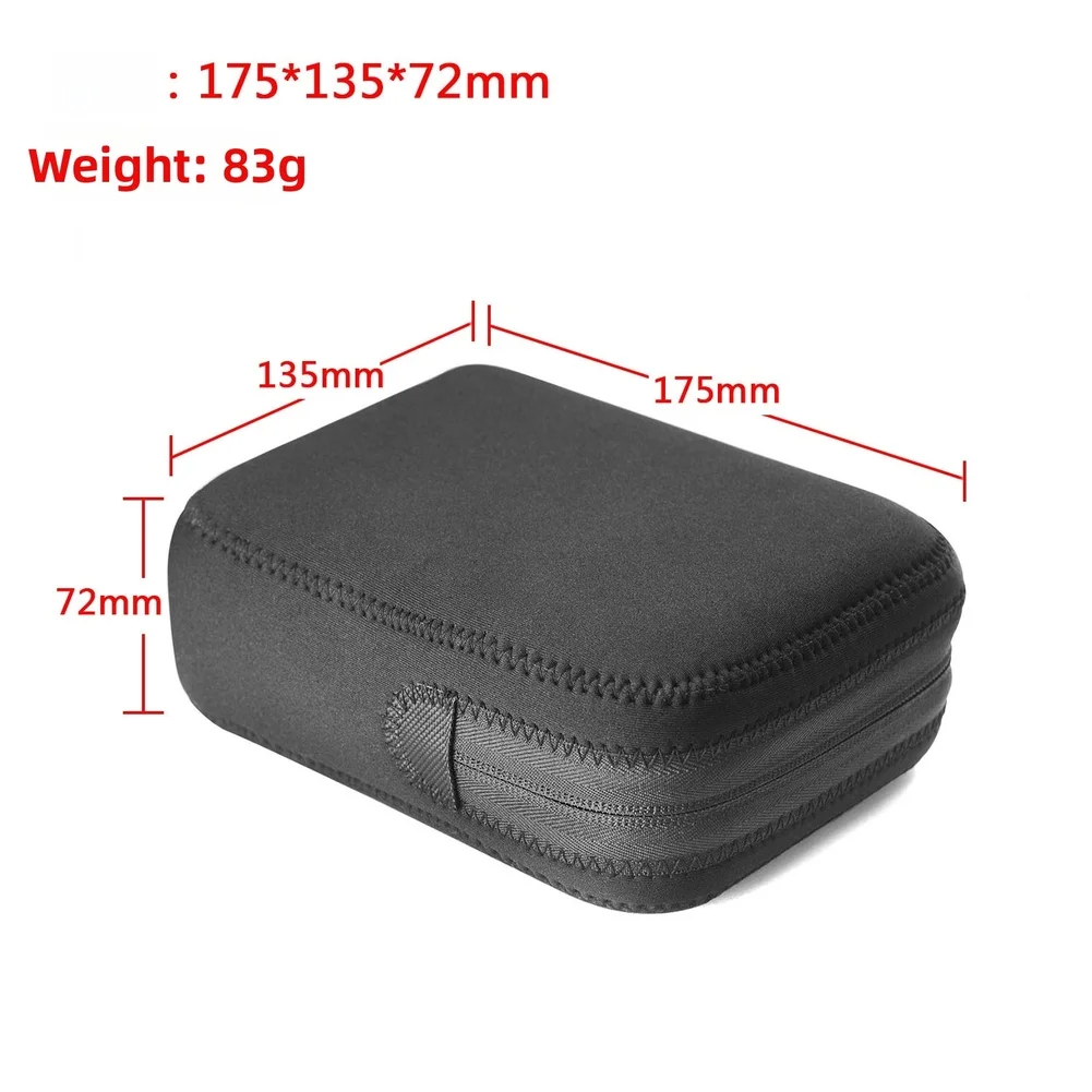 175x135x72mm Speaker Storage Bag Black Nylon Travel Case For Wireless Speaker With Shockproof Protection For Travelers