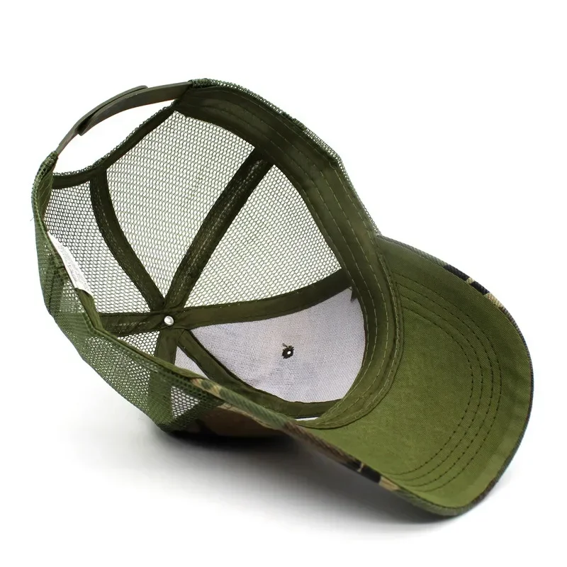 Plain Hats Sports Cap Camping Outdoor Half Mesh Jungle Camo Retro Army Style Mens Women Visor Camouflage Trucker