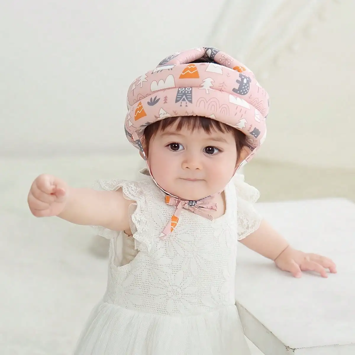 

Pink Baby Toddler Head Protector, Breathable Head Drop Protection, Soft Baby Helmet For Crawling Walking, Headguard Protective S