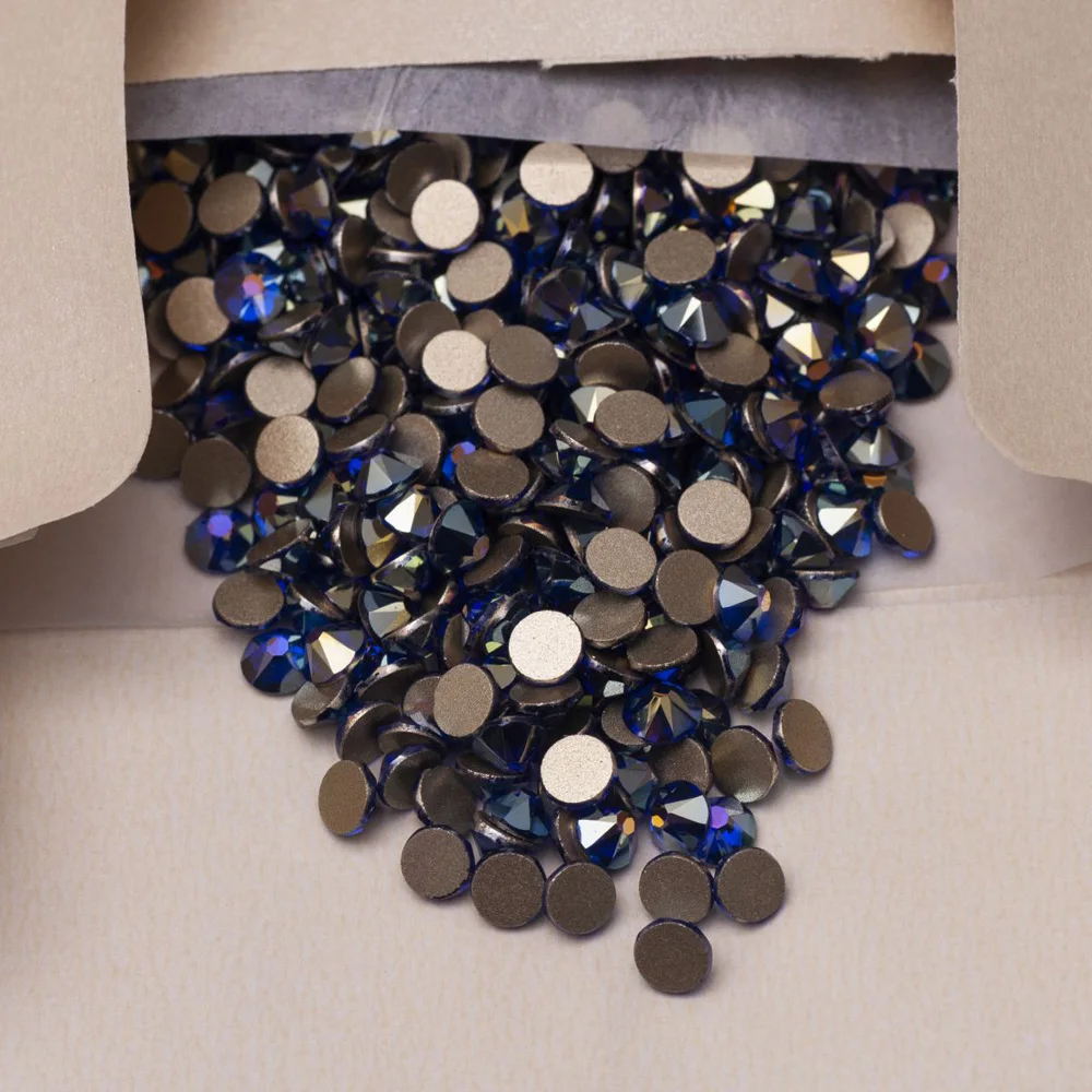Pubrilex 2088NOHF 8 Große 8 Kleine Effekt AB Farbe Strass Kristallnägel Flache Rückseite Strasssteine für Nagelkunst und Kleidungsdekorationen – Detail 15