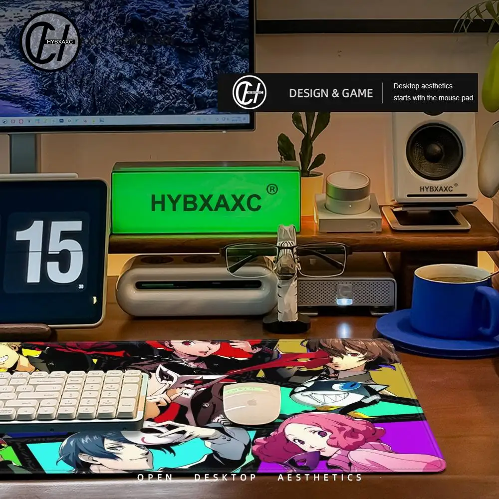 Persona 5 Mouse Pad Cute HD Desk Pad Extended Gaming Keyboard Mats Large 90x40cm XXL Gamer Mousepad