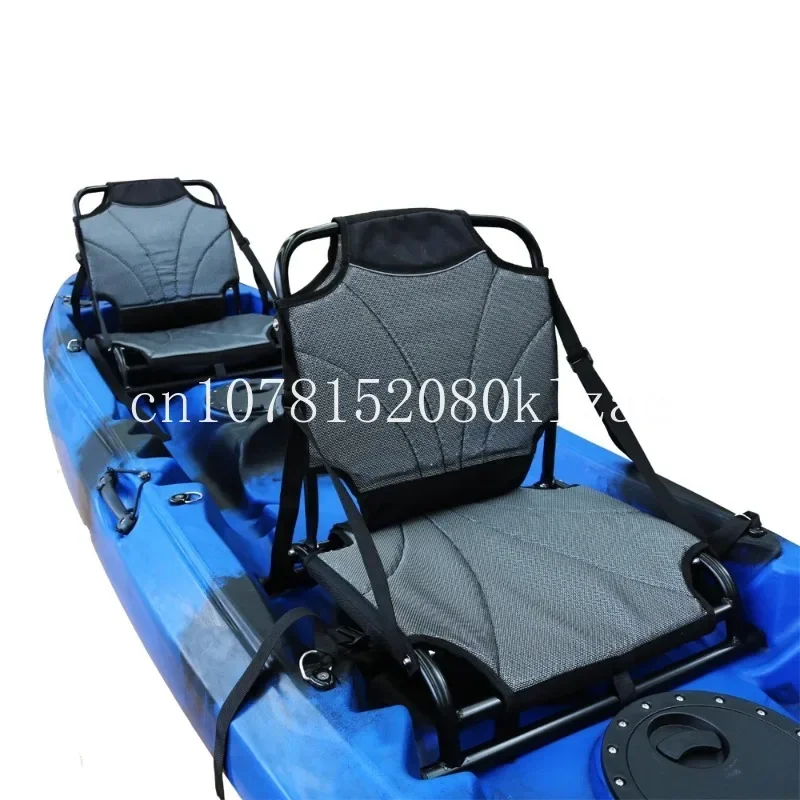 Canoeing stadium seats mounted on kayaks and boats.