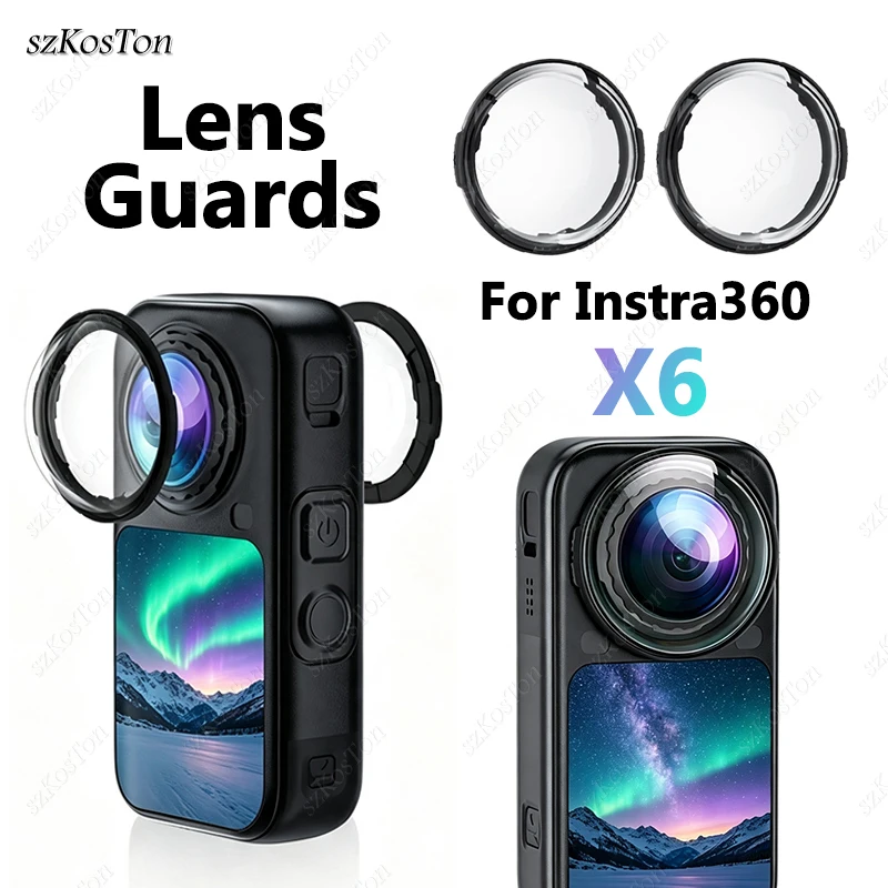 Lens Protector For Insta360 X6 Anti-Scratch Lens Cap Protector Cover Rotating Protective 360 Panoramic Camera Accessories