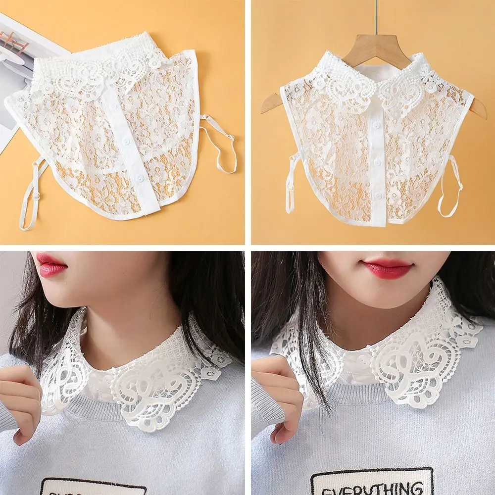 New Fashion  Lace Doll Fake Collar Ladies Shawl Wrap Removable Detachable Lace False Collar Clothes Accessory