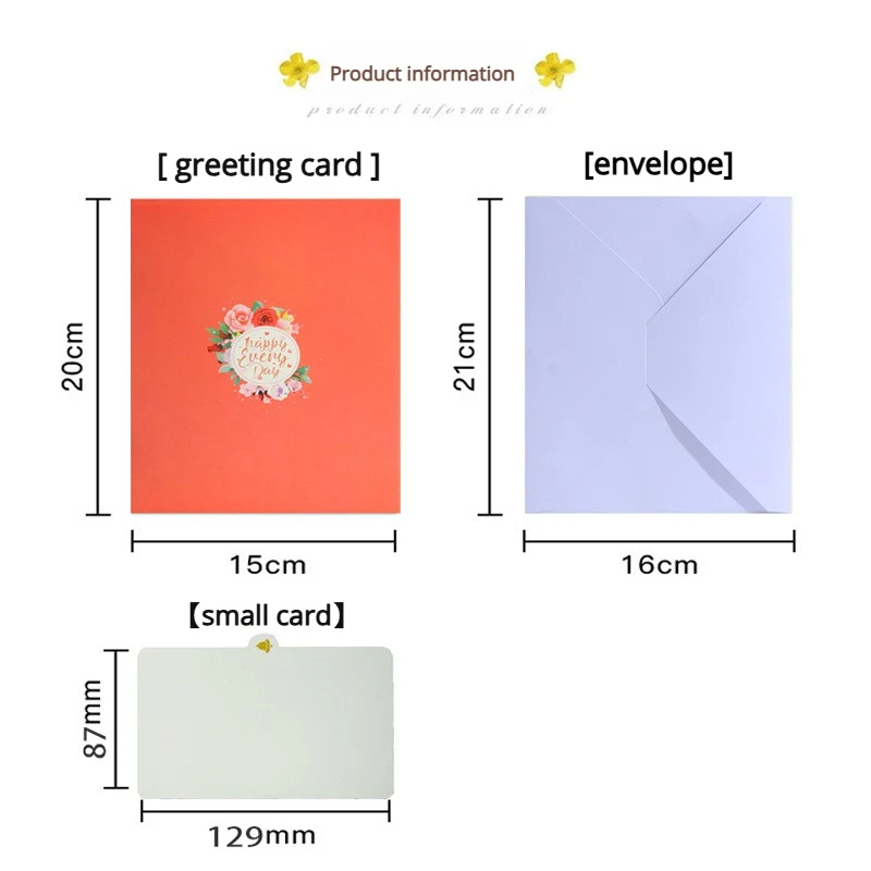 3D Pop-Up Herzförmige Blumen-Grußkarten Muttertag Hochzeitskarte Jubiläum Valentinstag Geburtstagsgeschenkkarte Handgemacht – Detail 3