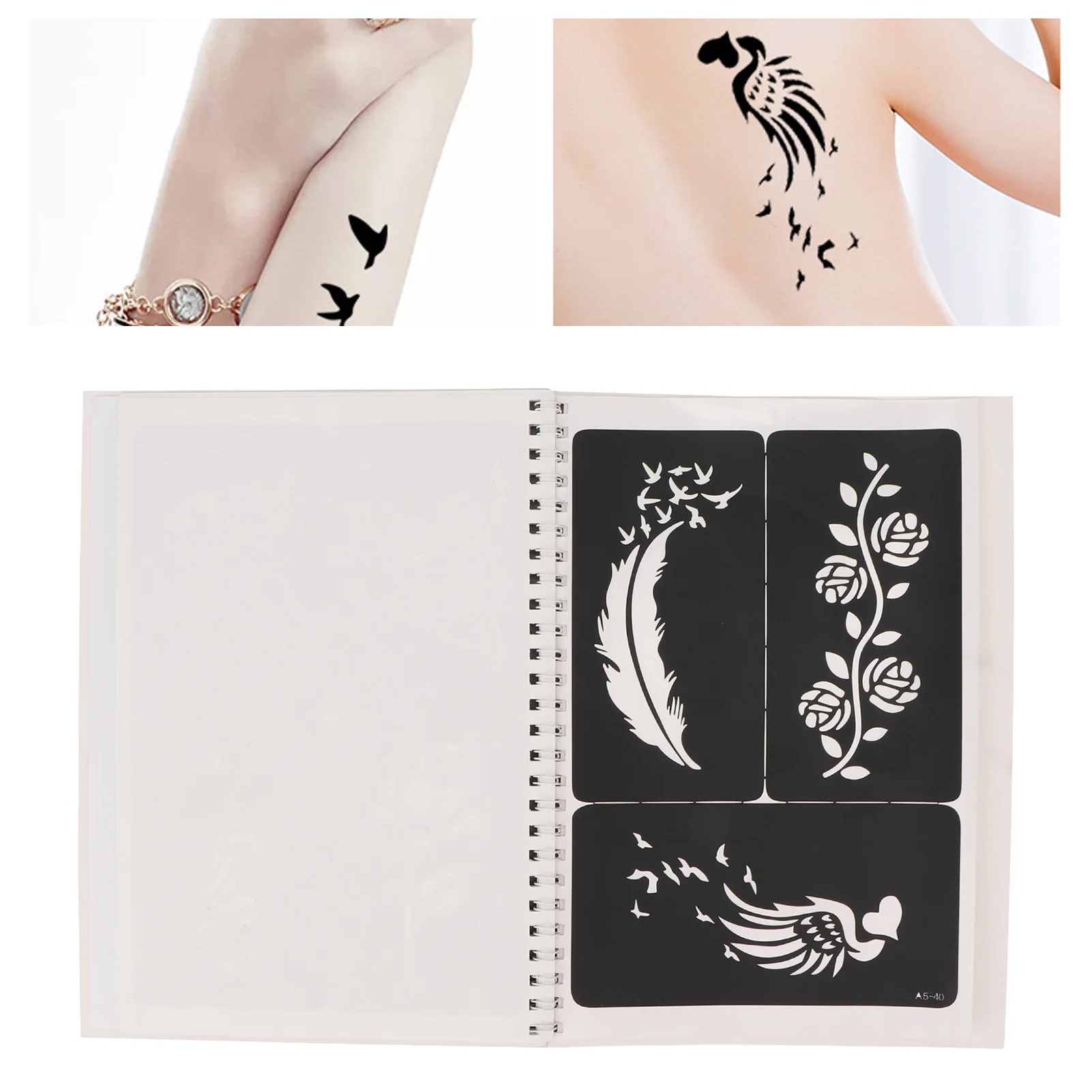 Tattoo Templates Portable 97 Patterns Diversity  Body Art Painting Templates 10 Pages for Men for Birthday Party