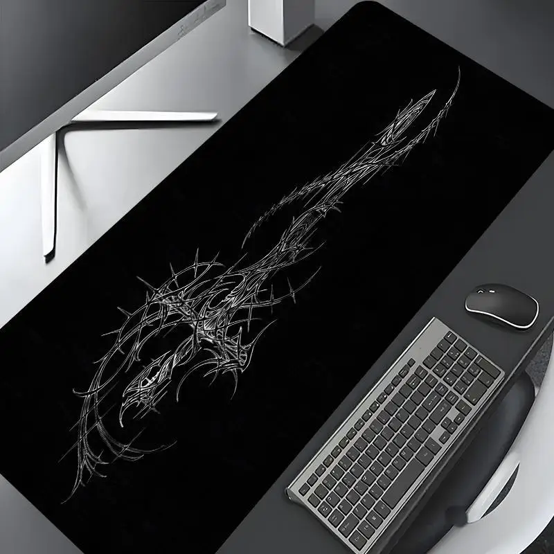 

Gothic Cross Thorns Large Gaming Mouse Pad, Non-Slip Rubber Desk Mat for PC Laptop Esports, Aesthetic Desktop Protector