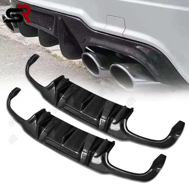 

Carbon Fiber Rear Lip Diffuser For Mercedes Benz C Class W204 2012-2014 C200 C220L V Style Back Bumper Shunt Spoiler body kit