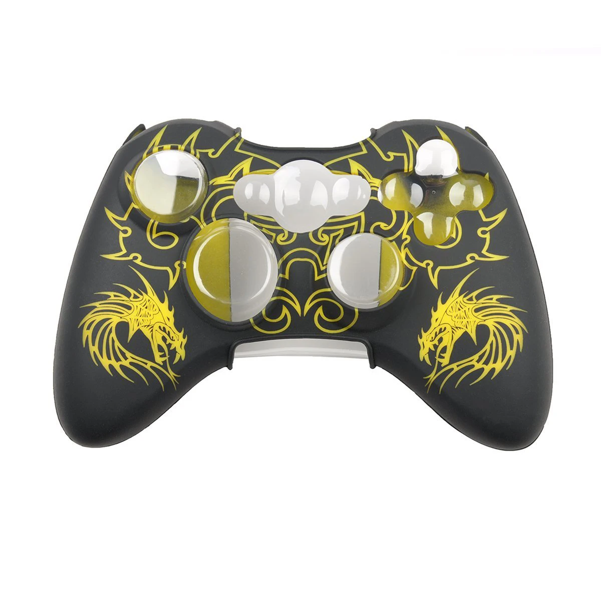 

Silicone Skin Case For 360 Controller Yellow Black Non-Slip Protective Cover Durable Gaming Accessory Storage Organizing