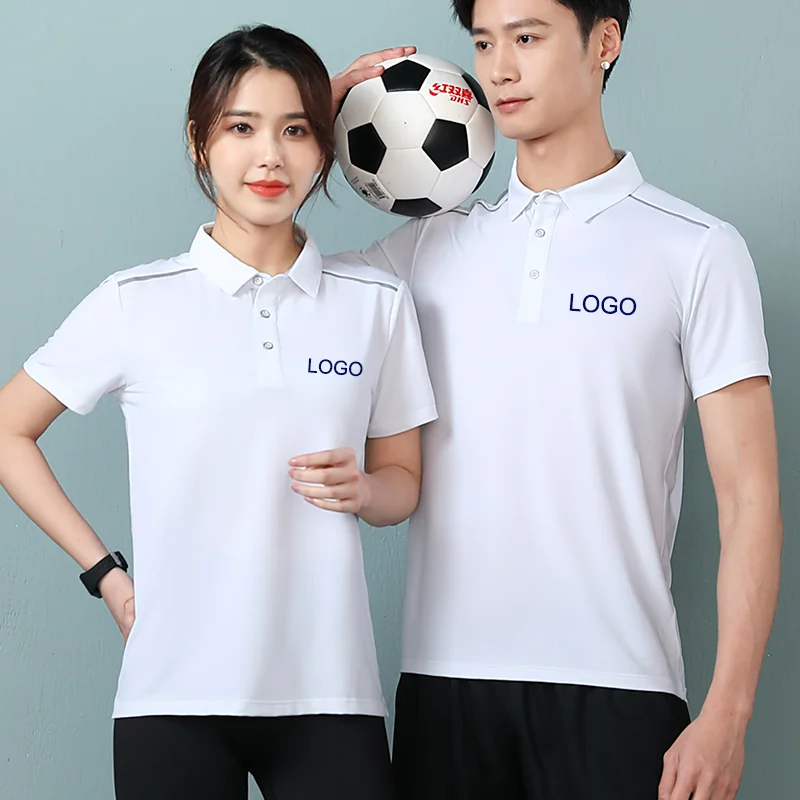 Customized Embroidered Sweat-absorbent Sports Clothes Printing Logo Picture Text Team Name Quick Dryingn Polo t Shirts For Men image 6