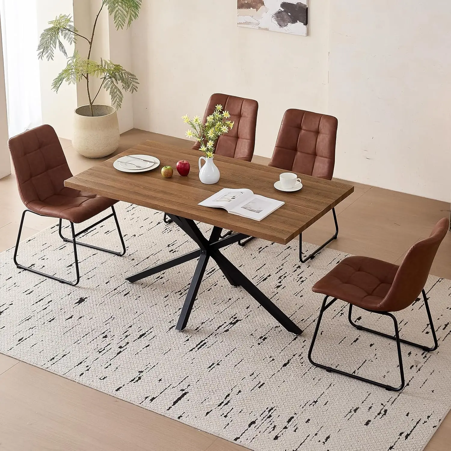 Dining Table Set for 4, Modern 55