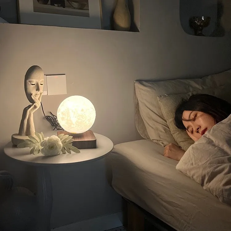 مصباح قمر ماجليف، ضوء محيط، مصباح قمر لغرفة النوم، مصباح طاولة بجانب السرير #3