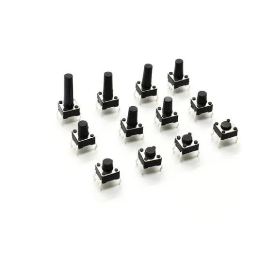 100PCS 6*6*4.3mm 5mm 6 7 8 9 10 11 12 6X6 4Pin Tactile Tact Push Button Micro Switch Self-reset DIP Switches