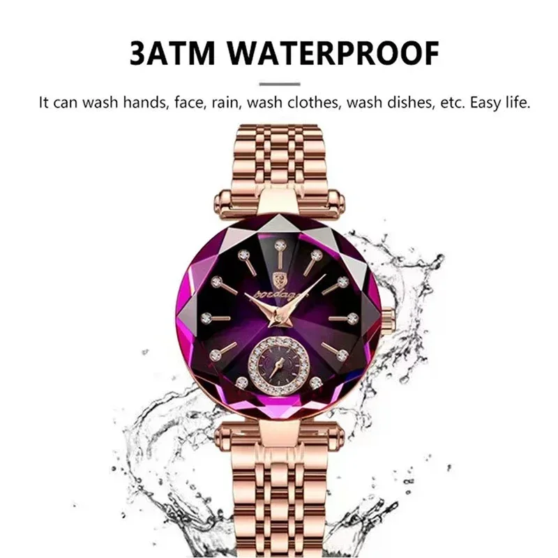 Neue Uhr für Frauen Luxus Schmuck Design Roségold Stahl Quarz Armbanduhren wasserdichte Mode Schweizer Marke Damen uhren