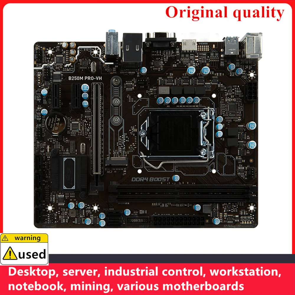 For B250M PRO-VH Motherboards LGA 1151 DDR4 64GB ATX For Intel B250 Desktop Mainboard SATA III USB3.0