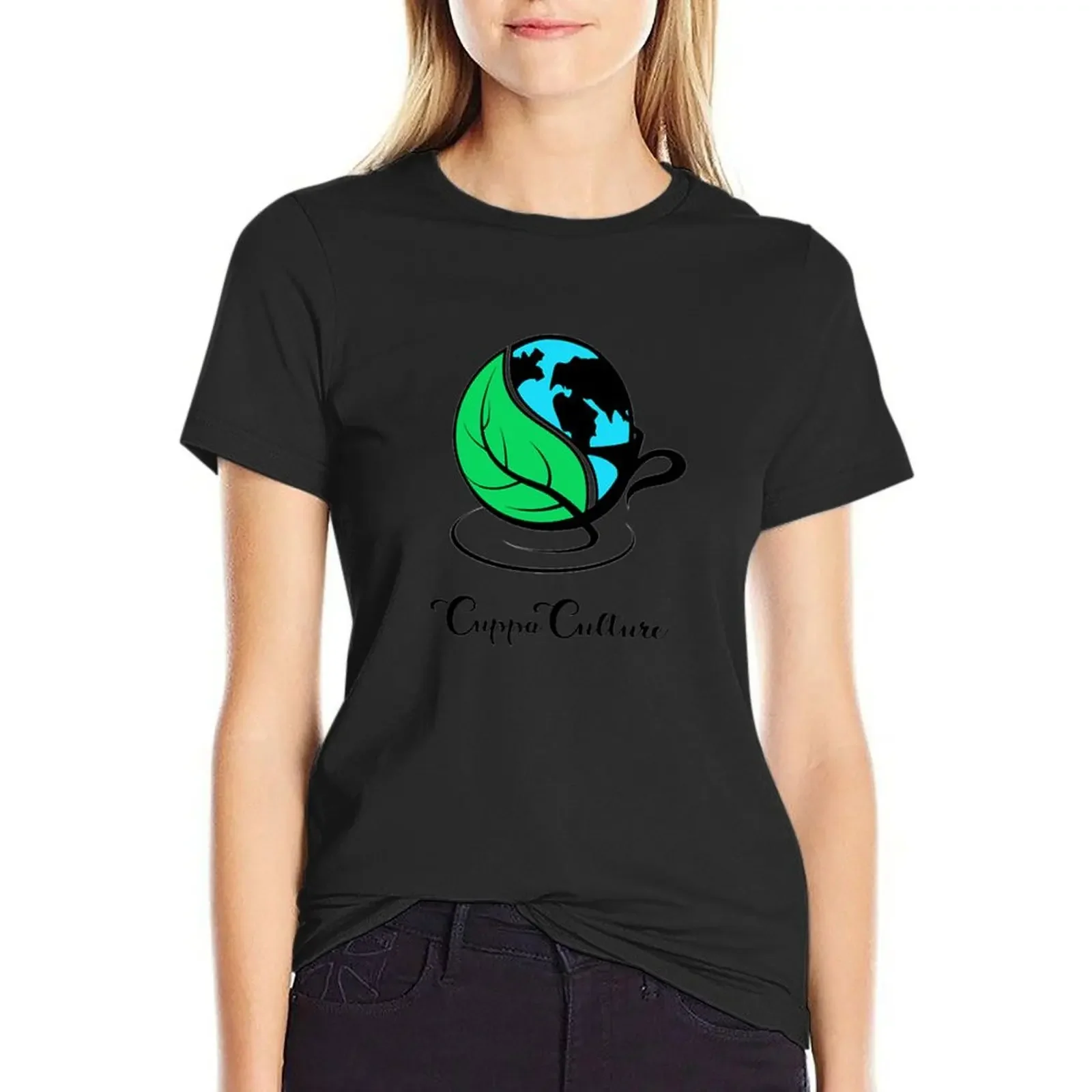 

Cuppa Culture Logo with Name T-Shirt Female clothing sublime Blouse graphics cropped t shirts for Women