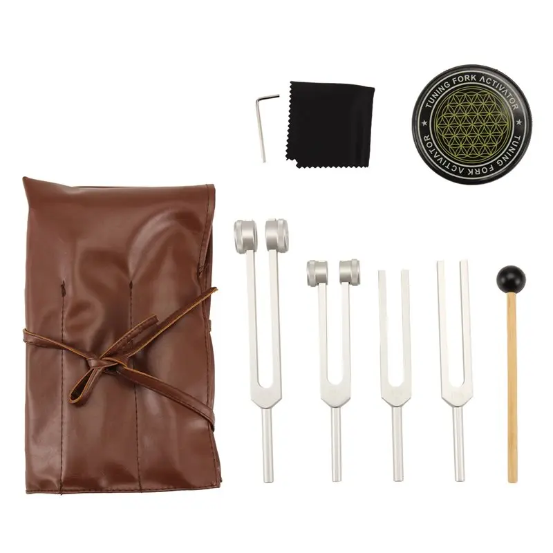 

【RECOMENDAR】Набор камертонов 128 Гц 256 Гц 512 Гц 432 Гц с активатором для звуковой терапии для лечения тела