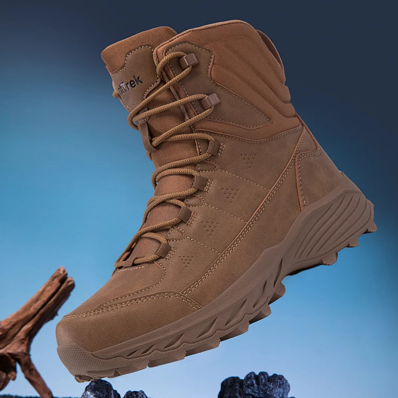 Men Army Boots Waterproof Ultrallight Safety Male High Quality Anti-Slip Tactical Boots Outdoor Breathable Camping Desert Boots - view 3