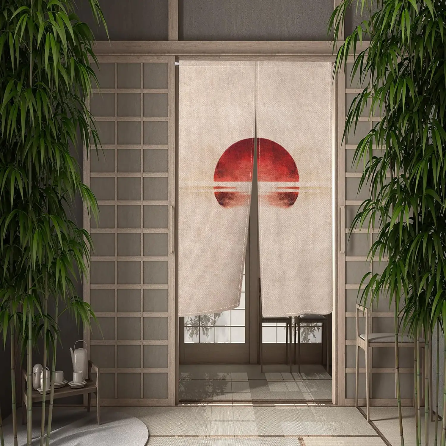 Traditional Japanese Noren Doorway Curtain Noren Japanese Style Door Curtain Asian Window Treatment Door Tapestry Polyester for