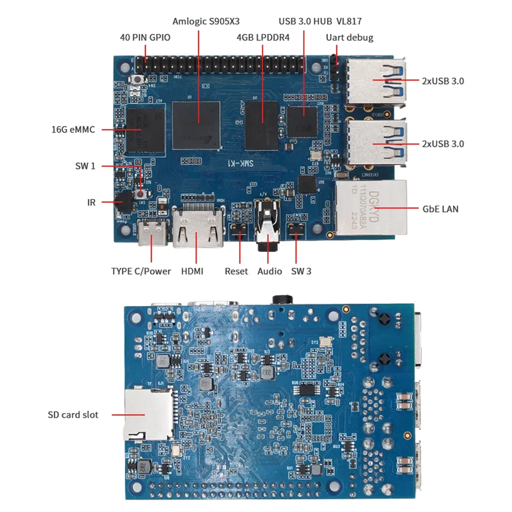 Factory Supply PCBA Design Services Custom Android development board Open source board PCBA Assembly