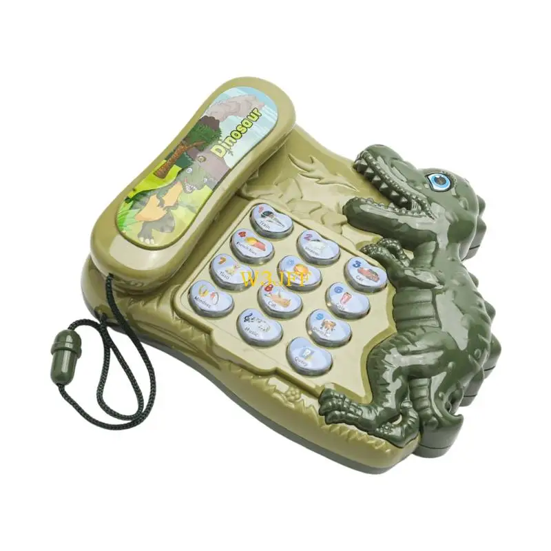 W3JF frühes Lernen Dinosaurierspielzeug mit 5 in 1 Funktionsgeschichtenmodus -Spiele Telefonsimulator für Kinder über 3 Jahre