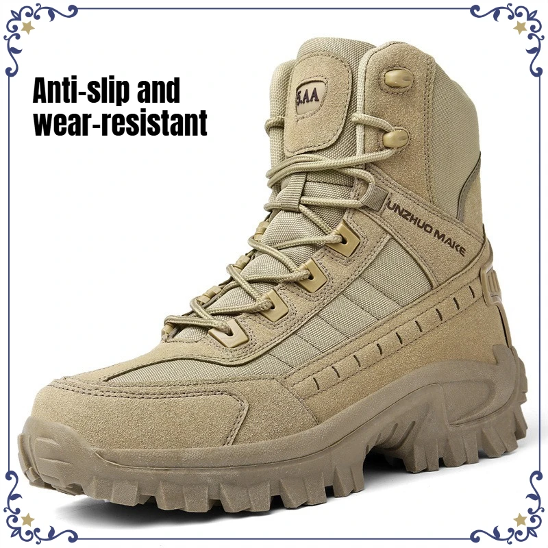 

Мужские высокие походные ботинки для активного отдыха, нескользящие, износостойкие, для бездорожья, треккинга, кемпинга и альпинизма