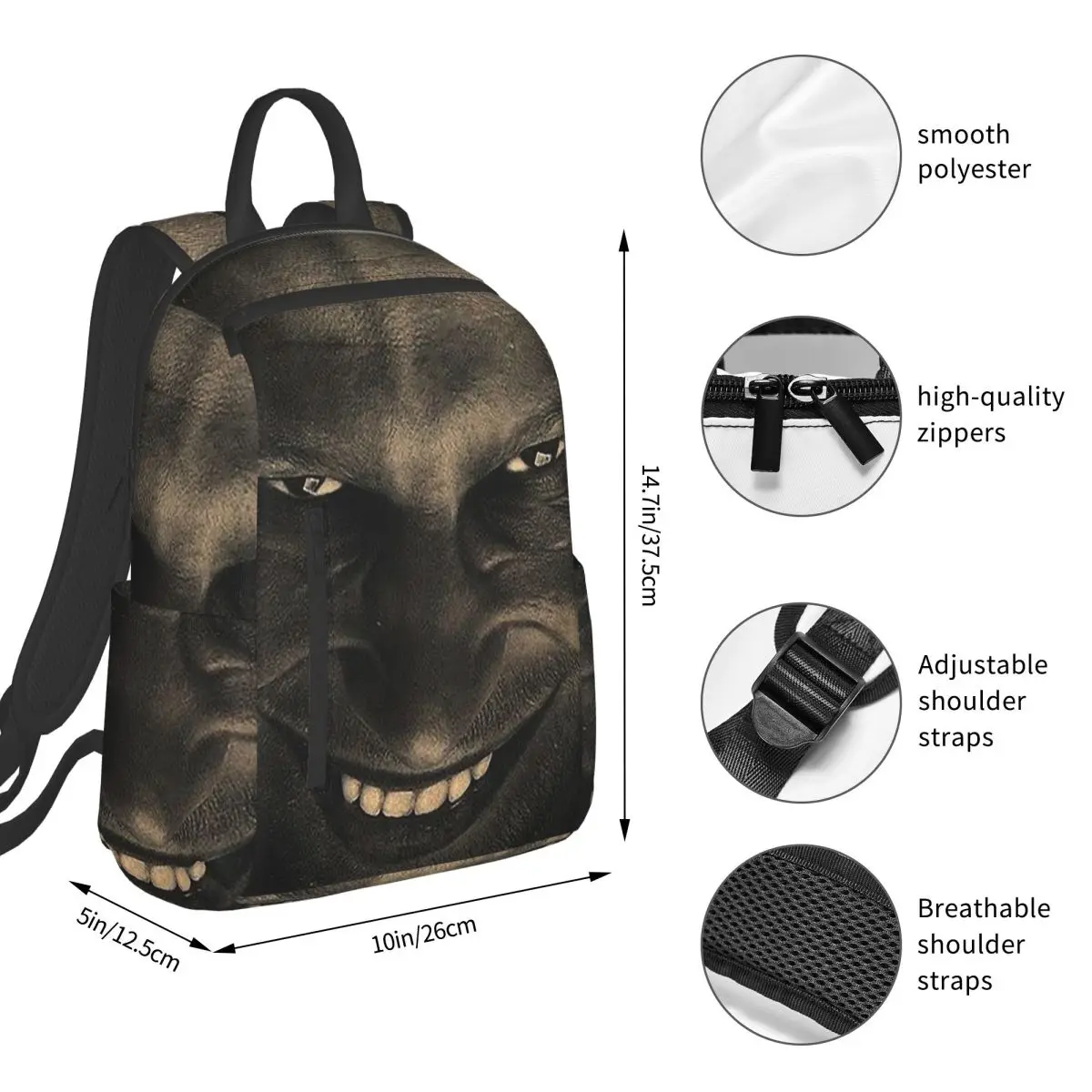 Aphex Twin Electronic Music Artist Producer Backpack Student BookBag Kids School Bag Computer Shoulder Bags Boys Girls