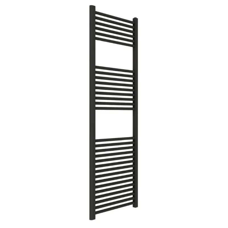 Black Color Round Tubular Towel Warmer Rack 550x600x1500mm Size Painted and Chromed Steel