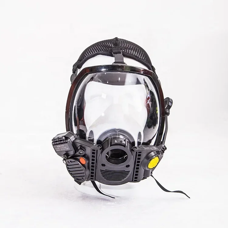 

Fire Fighter Silicone Full Face Chemical Communication Gas Mask for Mining