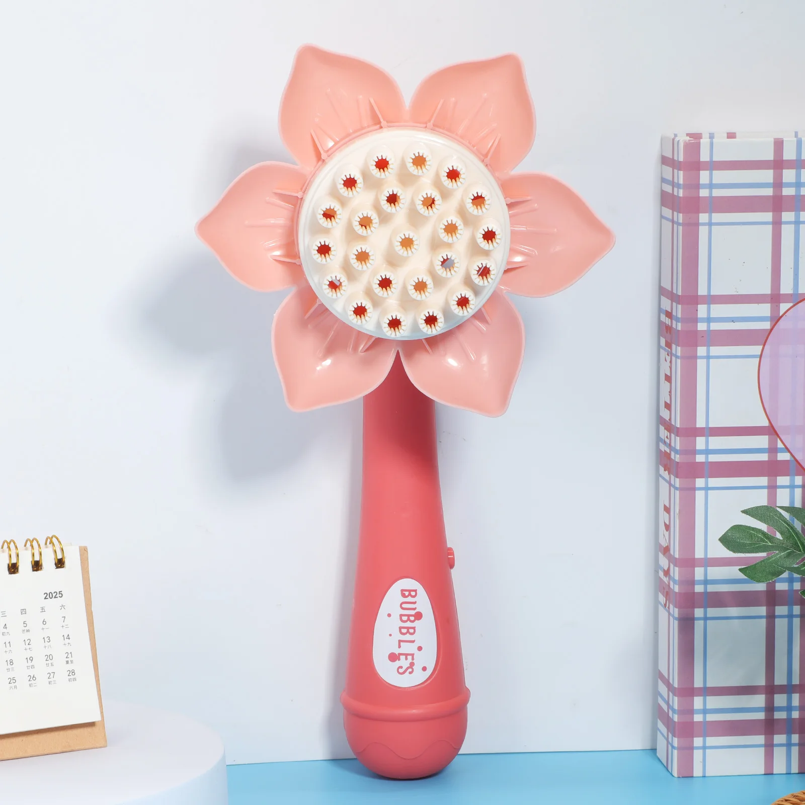 

23 Holes Pink Sunflower Bubble Machine Kids Hand Operated Blower Outdoor Indoor Play Children Gift bubble