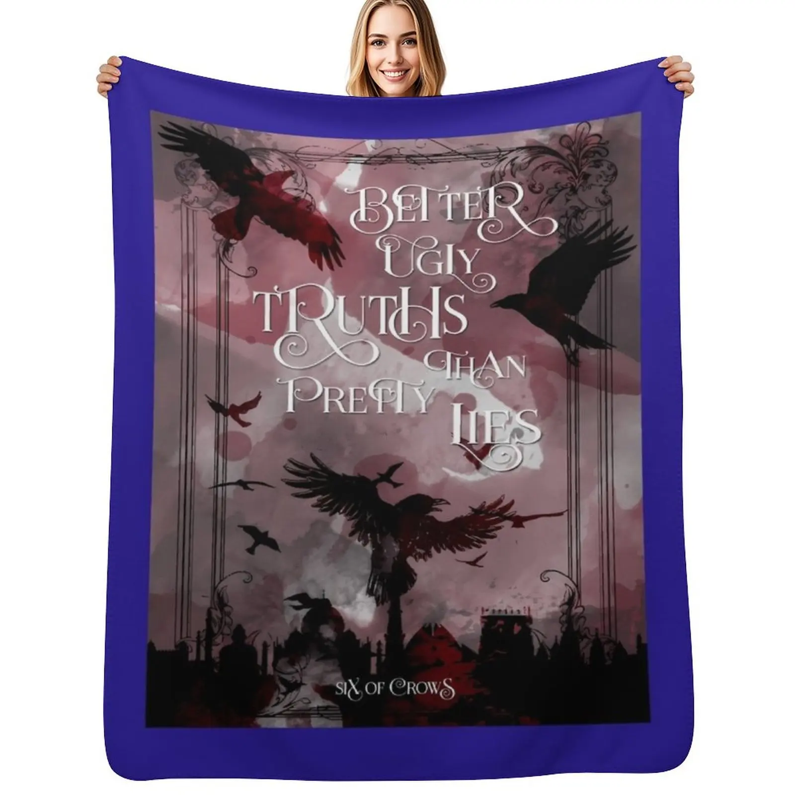 Six of Crows 1 Throw Blanket Travel Size Cozy Blanket for Plane Train