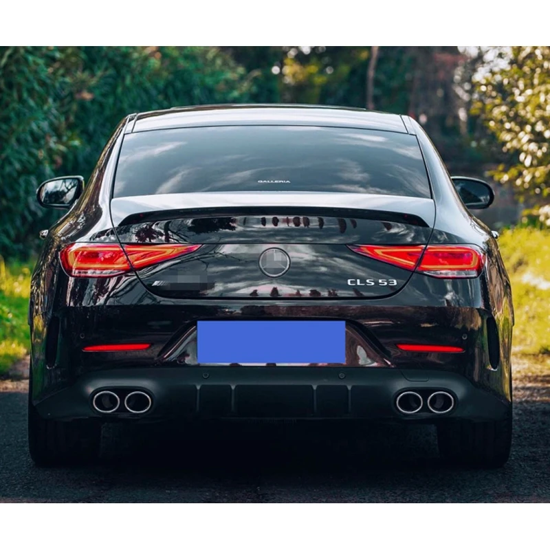 

For Mercedes-Benz CLS W257 CLS200 CLS300 2017-2020 ABS Black / carbon fiber look Spoiler Car Tail Wing Decoration