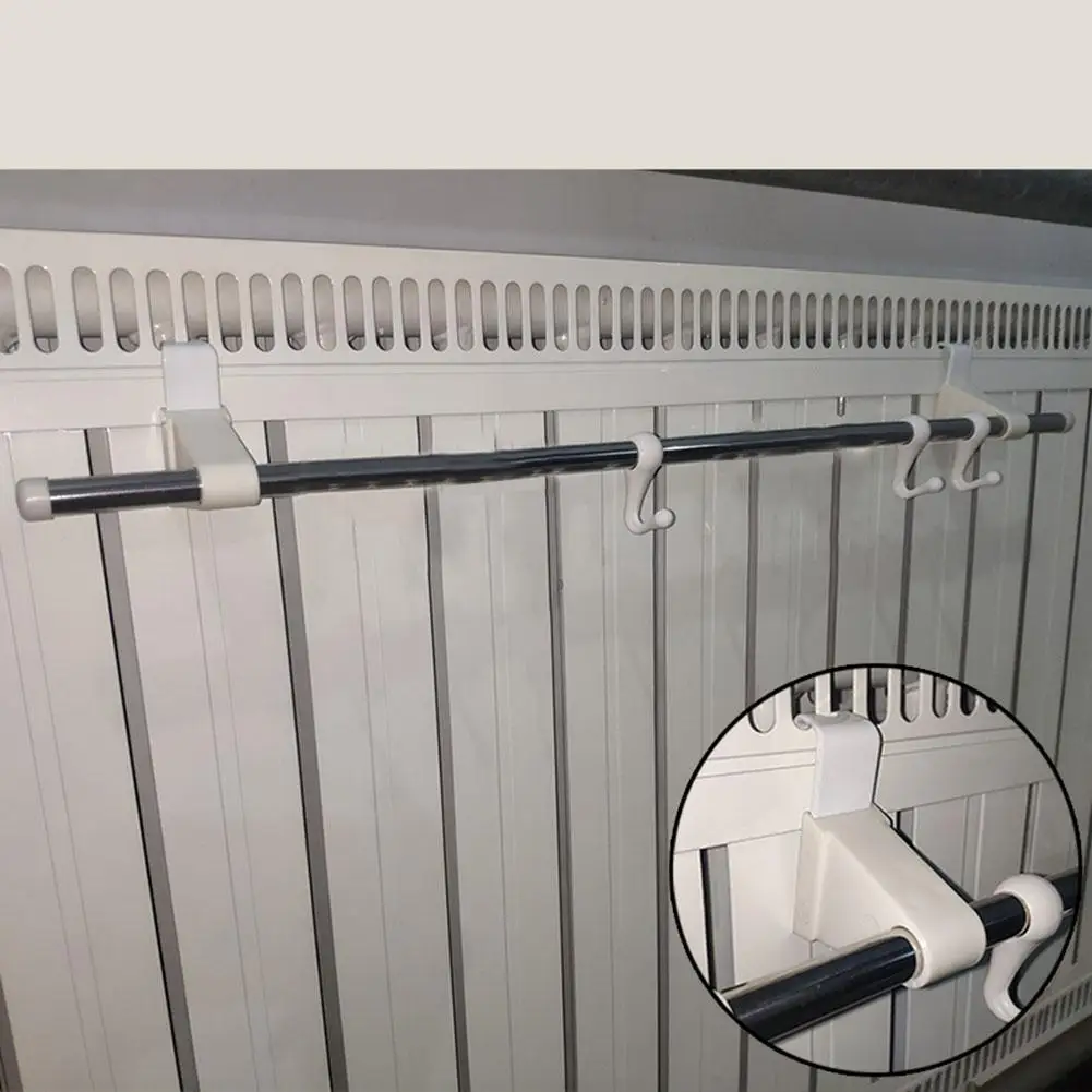 Radiator Clothes Drying Rack for Air Drying Towels and Shoes Space Saving Design with Hooks for Home Organization