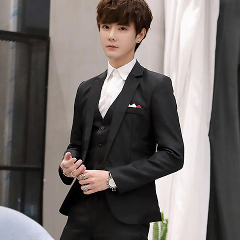 

Foreign Trade New Top Lapel Suit Jacket Korean Version Slim Fitting Casual Single Men's Large Size