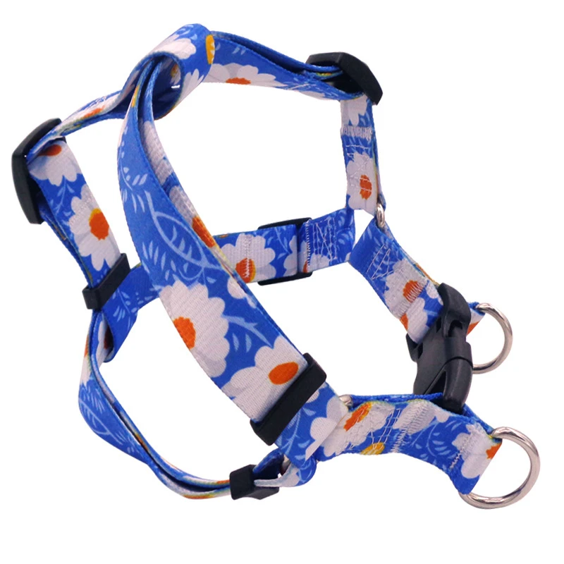 Luxury Designer Dog Harness for Chihuahua Bohemia Print Durable Walking Pet Collar Supplies Medium Big Puppy Leash Accessories