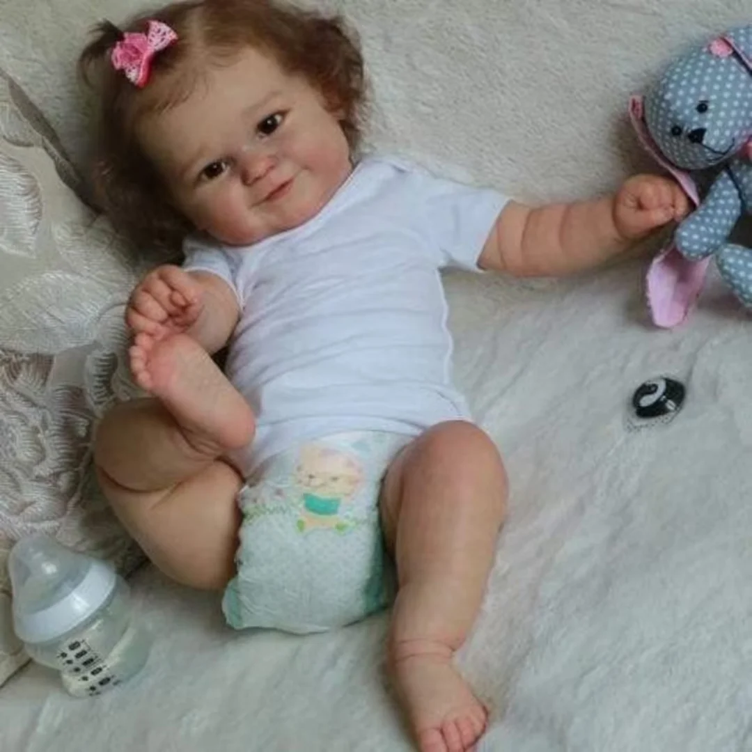 

Кукла реборн Maddie водонепроницаемая, Реалистичная кукла-младенец с укорененными волосами, мягкая на ощупь, с 3D рисунком, 45 см