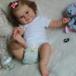 45cm Maddie Waterproof Bebe Reborn Girl With Rooted Hair Flexible Soft Touch Feeling 3D Painted Skin Reborn Doll Lifelike Doll