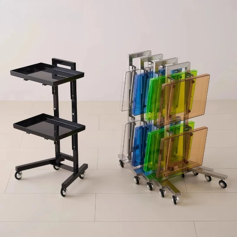 Medical  Furniture Nail   Gold Hair Luxury Trolleys for Beauty Salon Beauty Salon Trolley Folding Tool Cart Acrylic Cart Trolley
