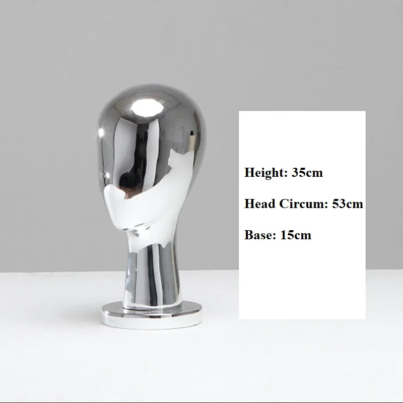 Eletric Plated Gold/Silver Mannequin Head For Hat Wigs Display