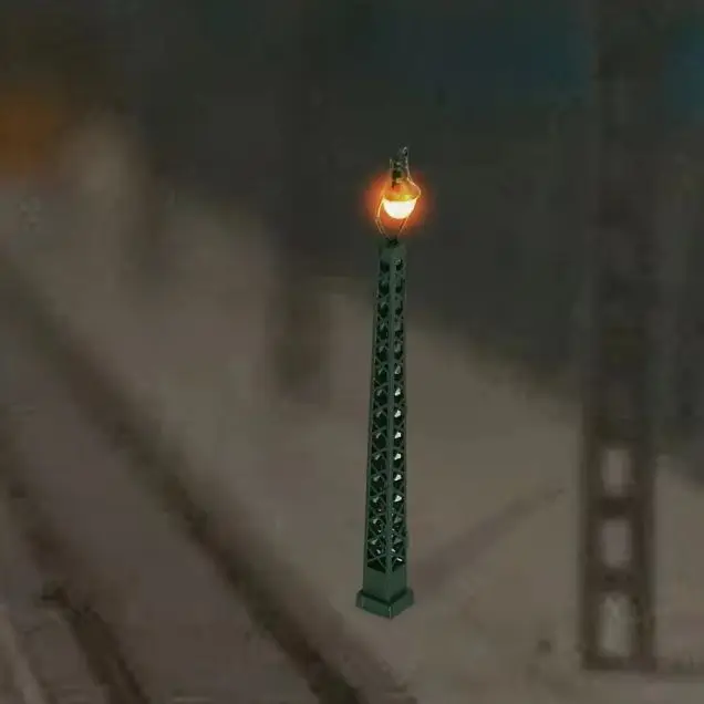 4-Pcs Model Railway Lights Lattice Mast Light Track N Light Layout 1:160 Landscape For DIY Landscapes For Railway