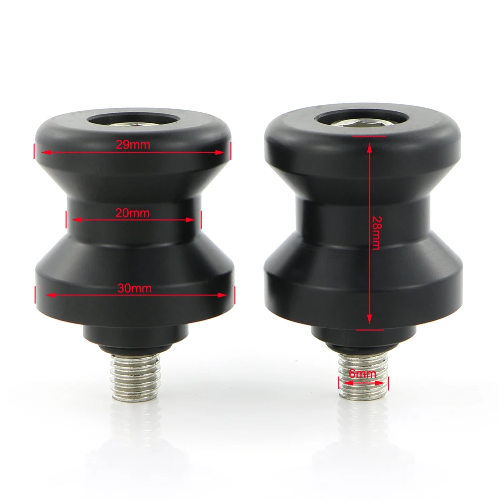 Bobines de guidon 6mm 8mm M6 M8 en POM, glissières en plastique noir pour Honda Suzuki Yamaha BMW Ducati KTM Triumph Aprilia