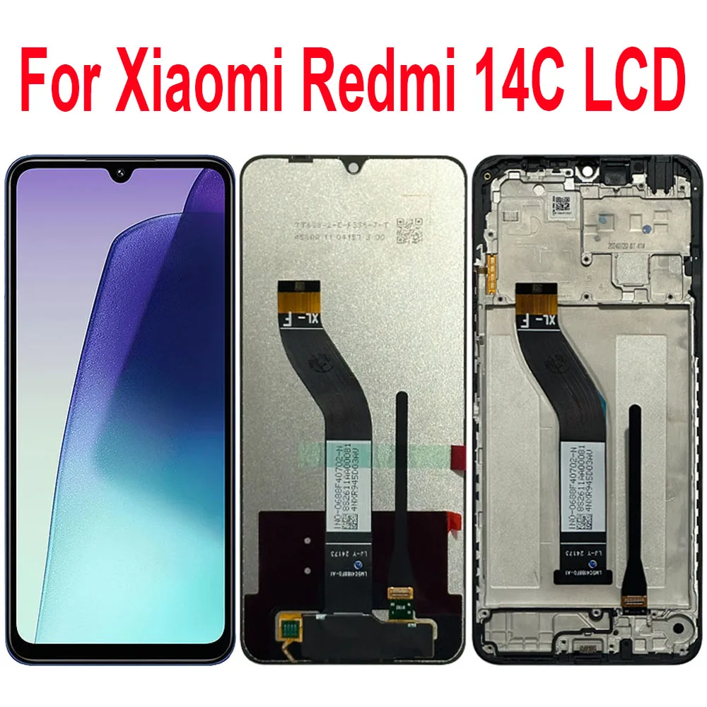 6.88\'\' For Xiaomi Redmi 14C LCD Display Screen Touch Panel Digitizer Replacement Parts For Xiaomi Redmi 14C Screen With Frame